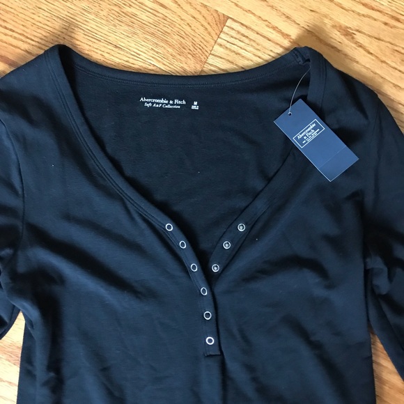 Abercrombie Black Long Sleeve Bodysuit NWT - Picture 3 of 4